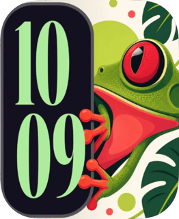 Tree Frog watch face preview image for Apple Watch