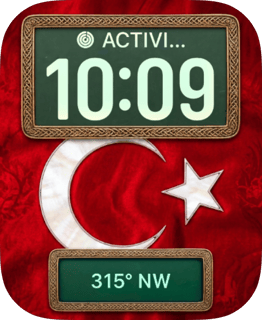 Türkiye Flag watch face preview for Apple Watch