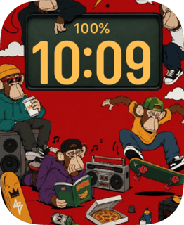 Turtle Comic Jam watch face preview for Apple Watch