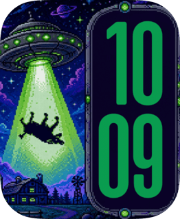 UFO Night Shift watch face preview for Apple Watch