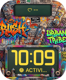 Urban Tribe Graffiti watch face preview for Apple Watch