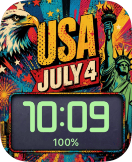 USA Pop watch face preview for Apple Watch