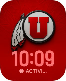 Utah Utes watch face preview for Apple Watch
