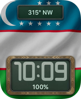 Uzbekistan Flag watch face preview for Apple Watch