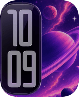 Violet Gloss Apple Watch face - Space and Sci-Fi