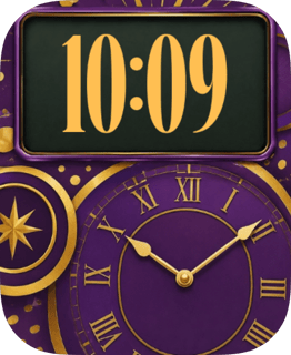 Violet Orbit watch face preview for Apple Watch