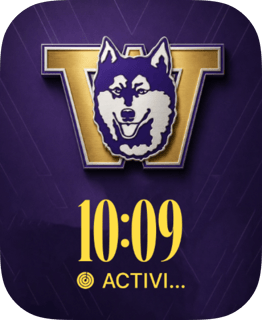 Washington Huskies watch face preview for Apple Watch
