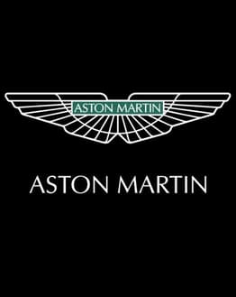 Aston Martin-inspired Apple Watch face featuring the iconic white wings logo on a black background