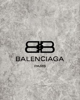 Balenciaga Paris logo over a gray marble-textured background, featured on a watch face