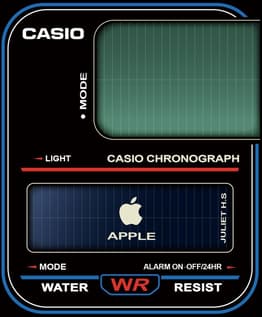 Casio Chronograph watch face preview for Apple Watch