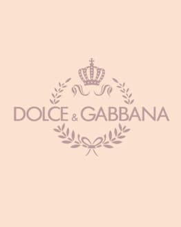Minimalist Dolce & Gabbana-inspired Apple Watch face with crown and laurel on a blush background