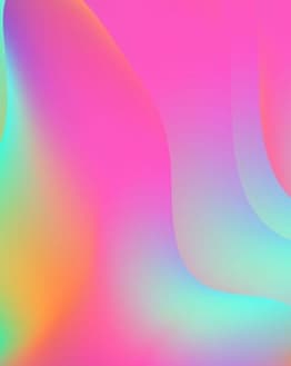 Soft neon gradient design with smooth transitions of pink, orange, turquoise, and purple, creating a calming aesthetic, displayed on a watch face.