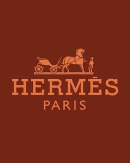 Hermès Paris-inspired Apple Watch face with a horse-drawn carriage logo on a brown background