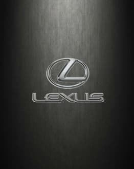 Silver Lexus logo on a black textured background, designed for a watch face.