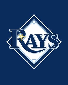 The Tampa Bay Rays logo with a diamond pattern on a blue background, designed for a watch face.