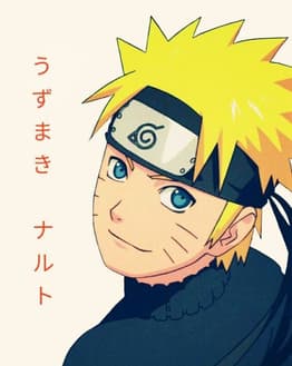 Illustration of an anime-inspired ninja warrior with spiky blond hair, a signature headband, and bright blue eyes, featured on a watch face.