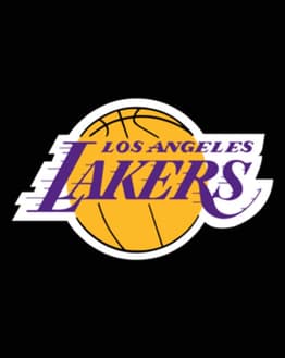 Los Angeles Lakers logo with a basketball background, displayed on a watch face.