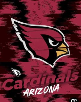 Arizona Cardinals logo with a bold red and black background, featured on a watch face.