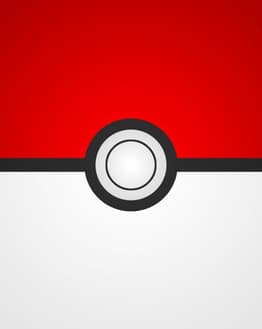 Minimalist watch face with a bold red and white split design and a central circular detail.