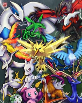 Vibrant watch face showcasing a legendary battle between powerful elemental beings, radiating energy and excitement.