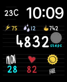 Weather Doodles watch face preview for Apple Watch