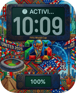 World Cup 2026 Kickoff watch face preview for Apple Watch