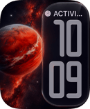 Marbled Ember watch face for Apple Watch