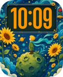 Ocean Sunflower Moon watch face for Apple Watch
