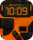 Orange Mech watch face for Apple Watch