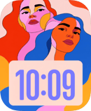 Pop Sisters watch face for Apple Watch