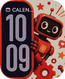 Retro Robot Hearts watch face for Apple Watch