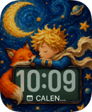 Starry Night Fox watch face for Apple Watch