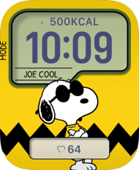 Joe Cool Snoopy Face Apple Watch face - Art