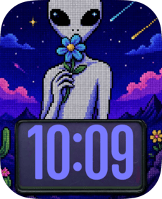 Alien Flower Peace Apple Watch face - Video Games