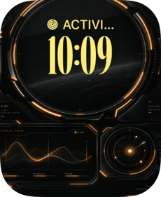 Amber Orbit Apple Watch face - Special Collections
