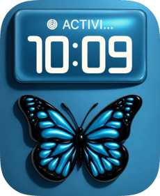 Azure Wings watch face preview image for Apple Watch