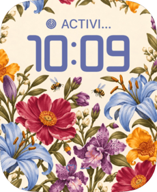 Bee Bouquet watch face preview image for Apple Watch
