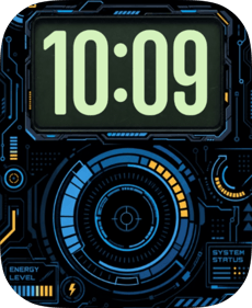 Blue Core Apple Watch face - Art