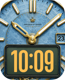 Blue Dial Apple Watch face - Luxury