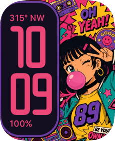 Bubblegum 89 Apple Watch face - Cities