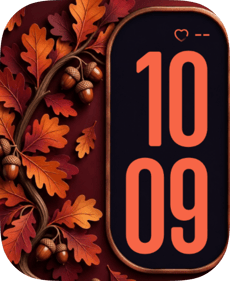 Burgundy Oak Apple Watch face - Nature
