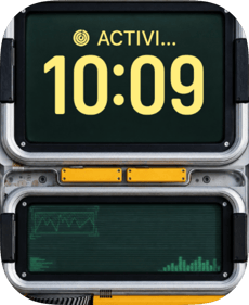 Chrome Monitor watch face preview image for Apple Watch