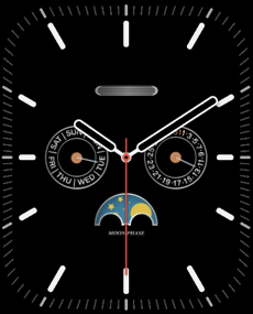 🌙 Moon Phase Apple Watch face - Luxury