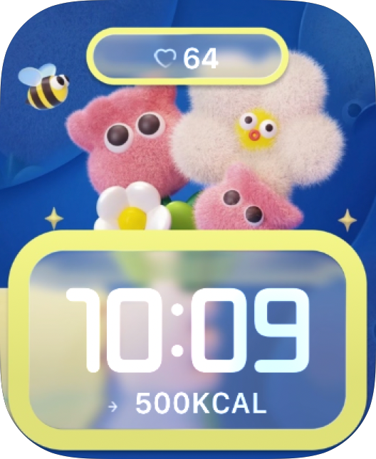 Cloud Teddy Picnic Apple Watch face - Nature