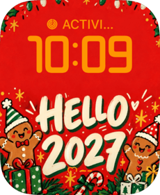 Cookie Welcome watch face preview image for Apple Watch