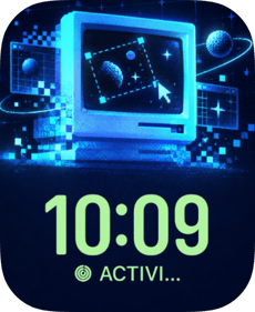 Cosmic Cursor watch face preview image for Apple Watch