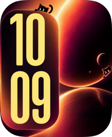 Cosmic Stowaways watch face preview image for Apple Watch