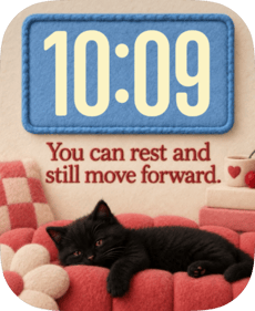 Couch Kitten watch face preview image for Apple Watch