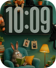 Cozy Rabbit Room Apple Watch face - Art