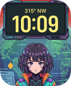 Cyber City Pilot Apple Watch face - Anime